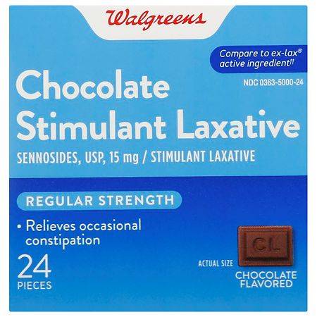 Walgreens Regular Strength Laxative Tablets Chocolate (24 ct)