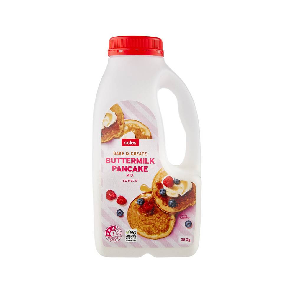 Coles Pancake Shake Mix Buttermilk 350g