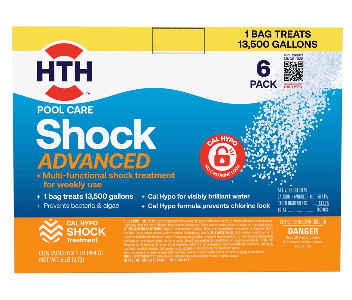 Hth Pool Care Solid Shock Treatment 6 Lb