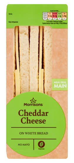 Morrisons Cheddar Cheese on White Bread