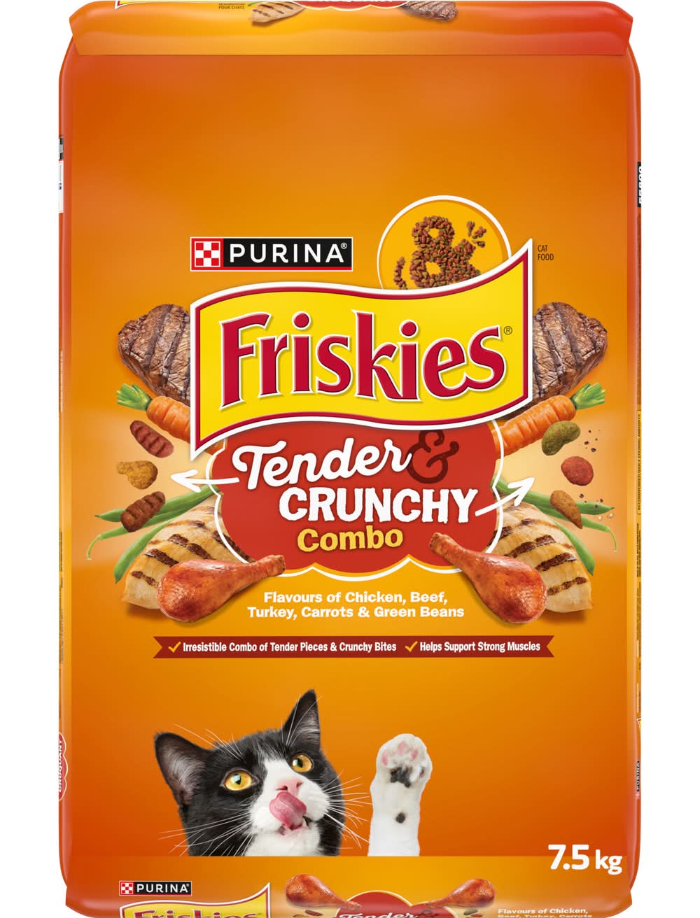 Purina Friskies Purina Friskies Grillers' Tender & Crunchy Dry Cat Food (7.5 kg)