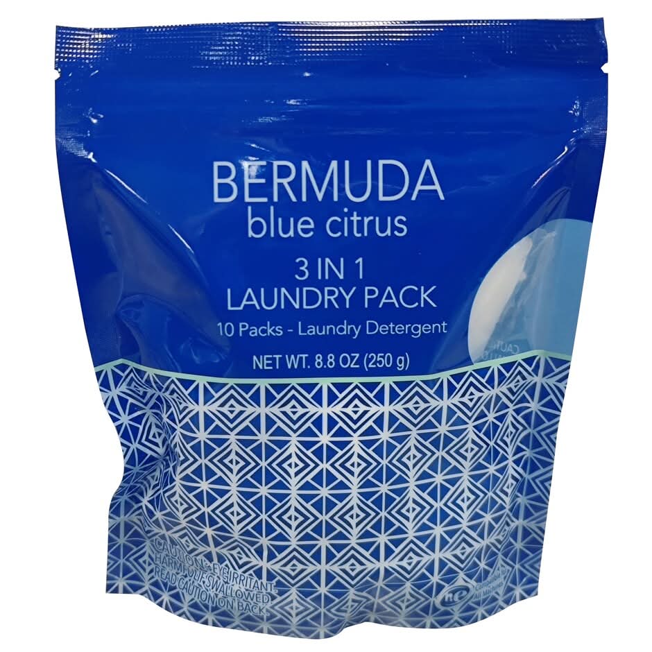 Bermuda 3 In 1 Laundry pack, Blue Citrus (8.8 oz)