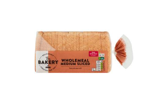 ASDA Medium Wholemeal Brown Bread 800g