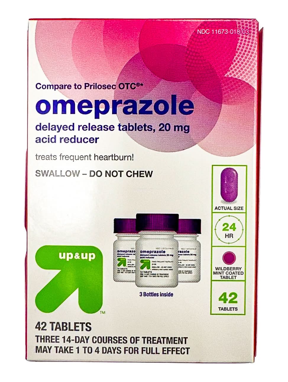 up&up Omeprazole 20mg Acid Reducer Tablets (42 ct)