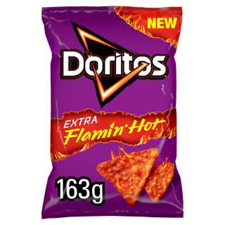 Doritos Extra Flamin' Hot Sharing Bag Crisps 163g