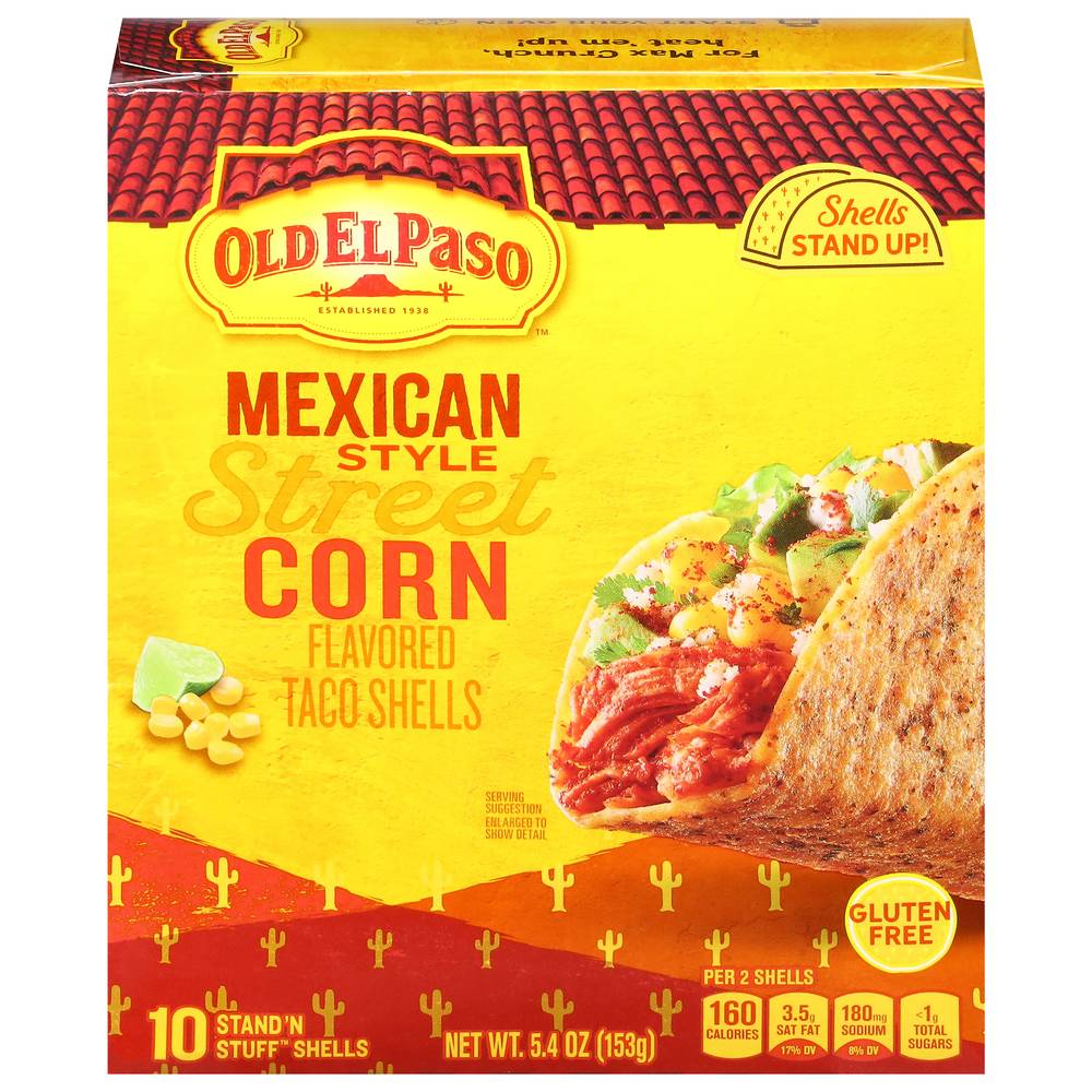 Old El Paso Mexican Style Street Corn Taco Shells (5.4 oz, 10 ct)