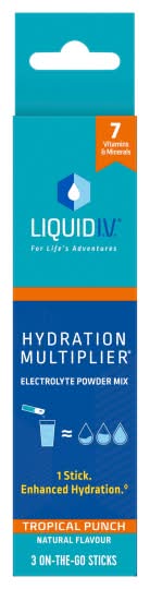 Liquid I.V. Tropical Punch, Hydration Multiplier Electrolyte Powder Mix (3 pack)