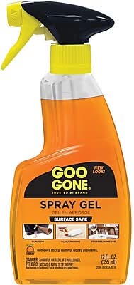Goo Gone Original Adhesive Remover Spray Bottle, Fresh Citrus Scent, 12 Fl. Oz. (2096)