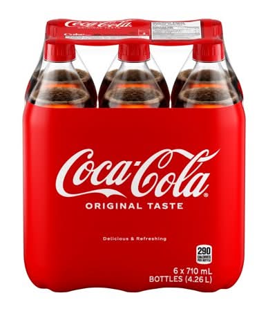 Coca-Cola Original Taste Soft Drink (6 x 710 ml)