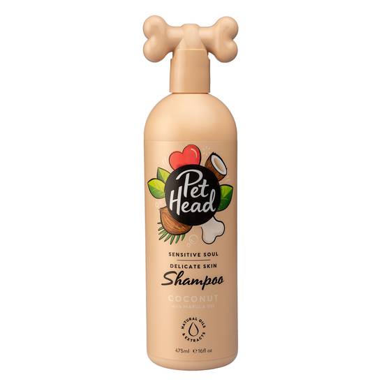 Pet Head Sensitive Soul Shampoo for Delicate Skin Dogs - Coconut + Marula Oil - 16 Fl Oz (Size: 16 Fl Oz)