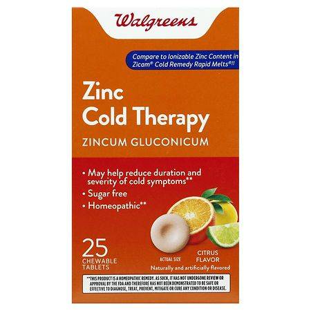 Walgreens Zinc Cold Therapy Quick Dissolving Tablets (25 ct)