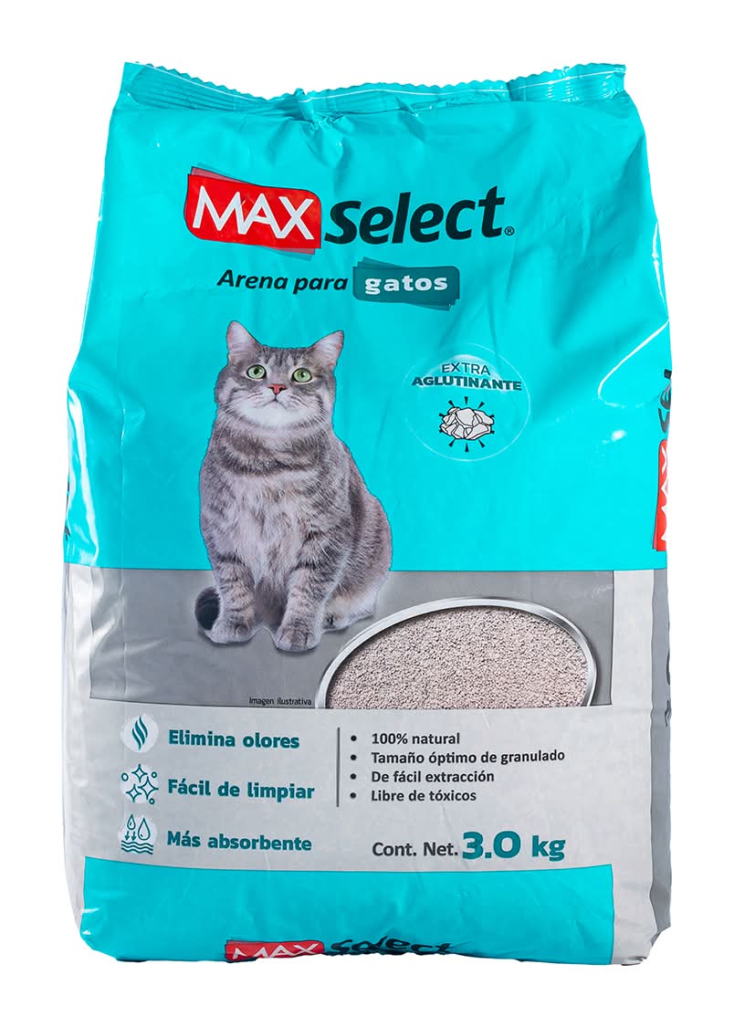 Max Select · Arena extra aglutinante para gatos (3 kg)
