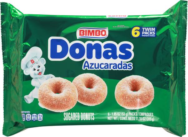Bimbo Donas Azucaradas Twin packs Sugared Donuts (6 ct)