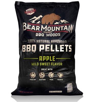 Bear Mountain Premium BBQ Woods 100% All-Natural Hardwood Pellets - Apple Wood (20 lb. Bag) Perfect for Pellet Smokers, Smoky Wood-Fired Flavor