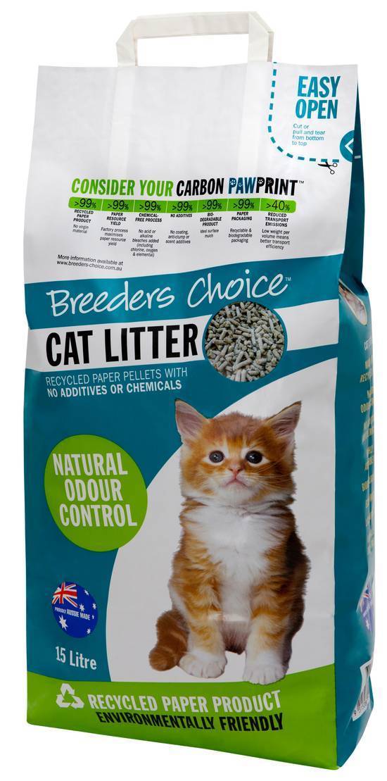 Breeders Choice Paper Cat Litter 15L