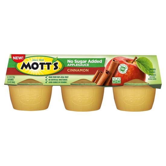 Mott's No Sugar Added Cinnamon Applesauce (6 ct)