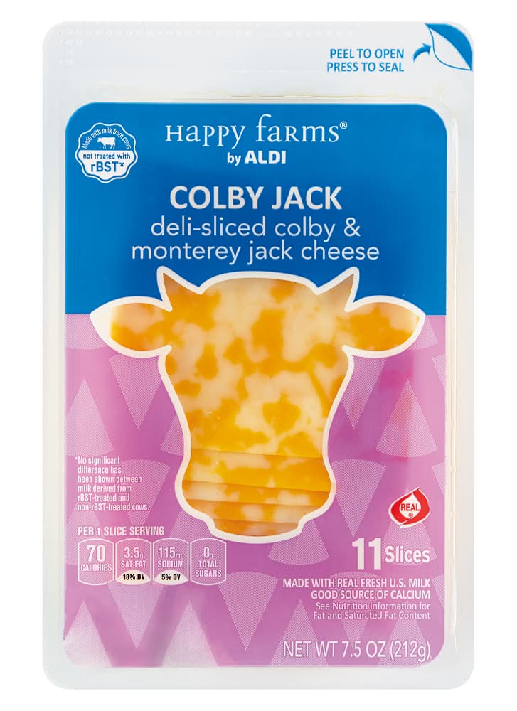 Happy Farms Deli Sliced Colby Jack Cheese (7.5 oz, 11 ct)