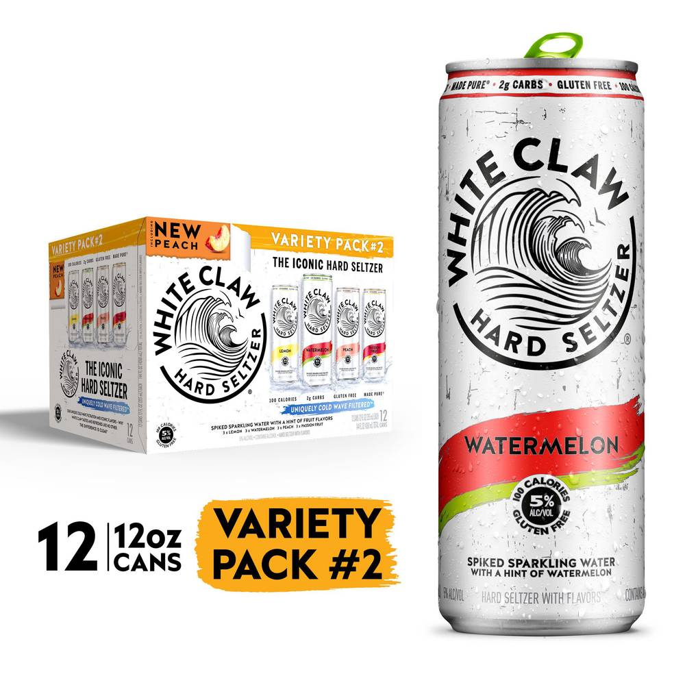 White Claw Variety pack the Iconic Hard Seltzer, Assorted (12 x 12 fl oz)