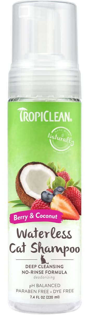 Tropiclean · Shampoo en seco de limpieza profunda (berry-coconut), berry - coconut (220 ml)