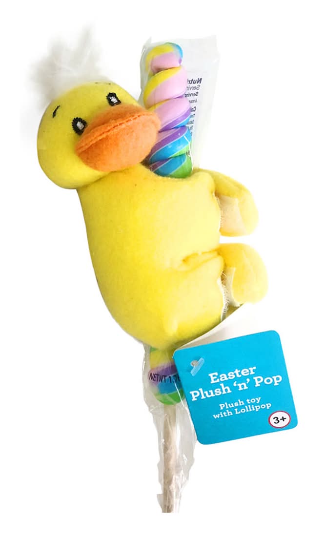 Easter Plush N Pop Plush Toy With Lolli Pop Assorted