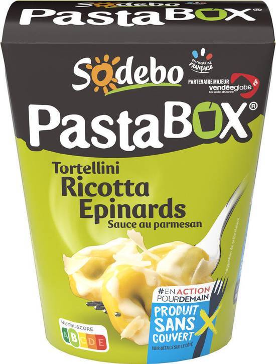 Pastabox - tortellini ricotta epinards sauce au parmesan - sodebo - 280g