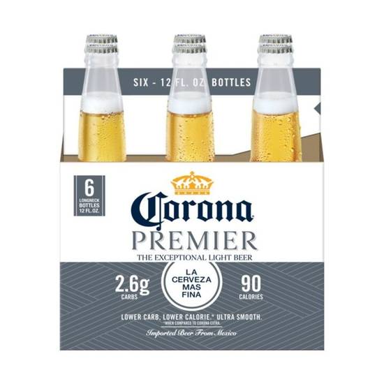 Corona Premier Mexican Lager Beer (6 pack, 12 fl oz)