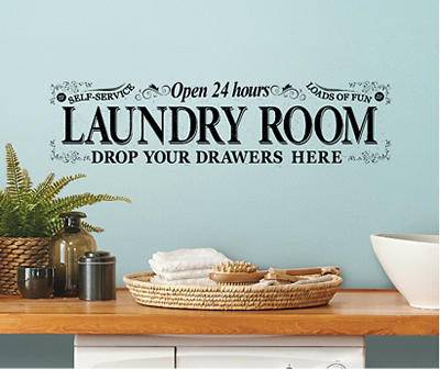 Laundry Room Peel N Stick Removable Wall Decal