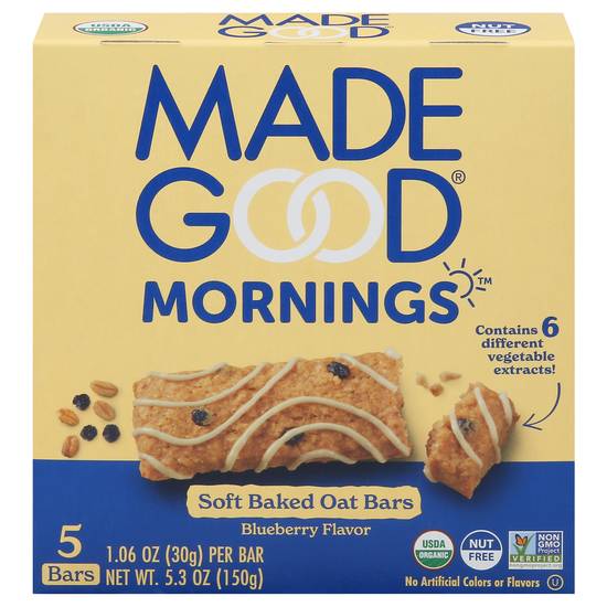Madegood Mornings Soft Baked Oat Bars (blueberry flavor)