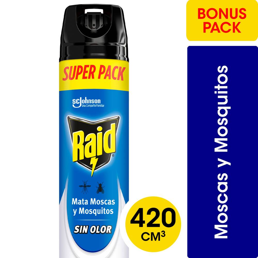 Raid · Insecticida moscas y mosquitos sin olor (420 g)