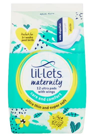 Lil-Lets Women, Maternity Ultra Pads With Wings (12 pack)