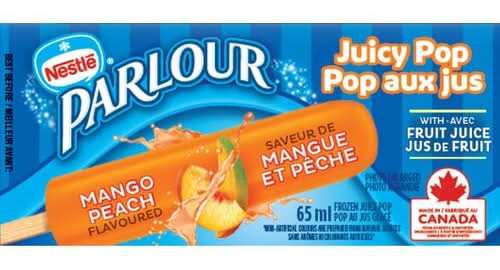 Nestlé Parlour Crème Glacée Sucrée Pop Mangue Pêche 65 Ml / Nestlé Parlour Juicy Pop Mango Peach 65 ml