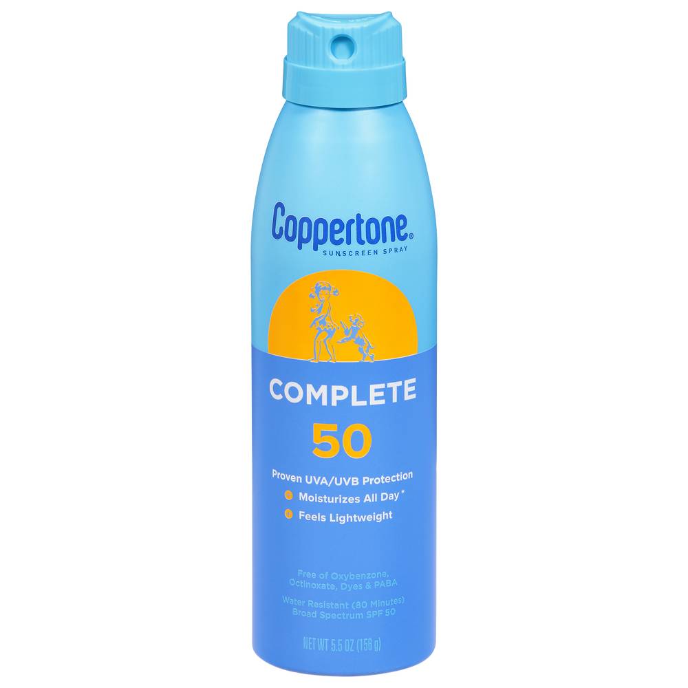 Coppertone Broad Spectrum Spf 50 Complete Sunscreen Spray (5.5 oz)