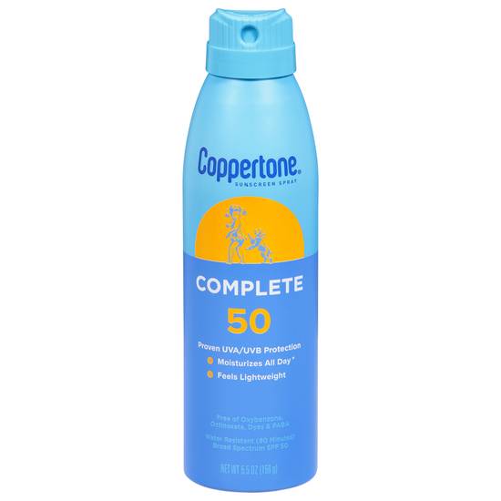 Coppertone Broad Spectrum Spf 50 Complete Sunscreen Spray