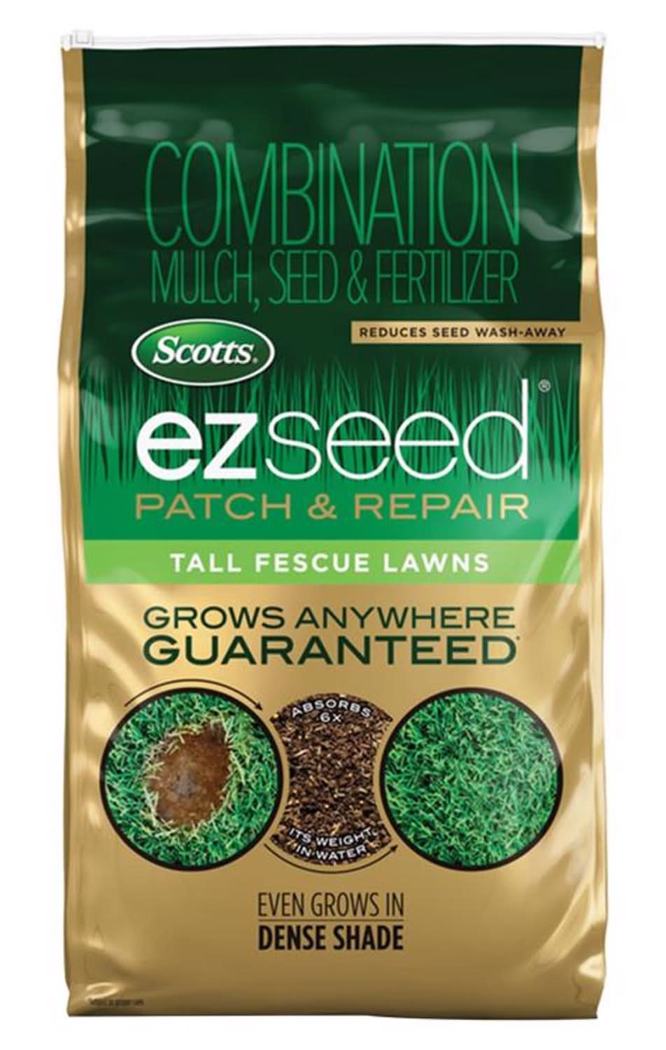 Scotts Ez Seed Tall Fescue Grass Sun Or Shade Seed/Fertilizer/Mulch Repair Kit 10 Lb
