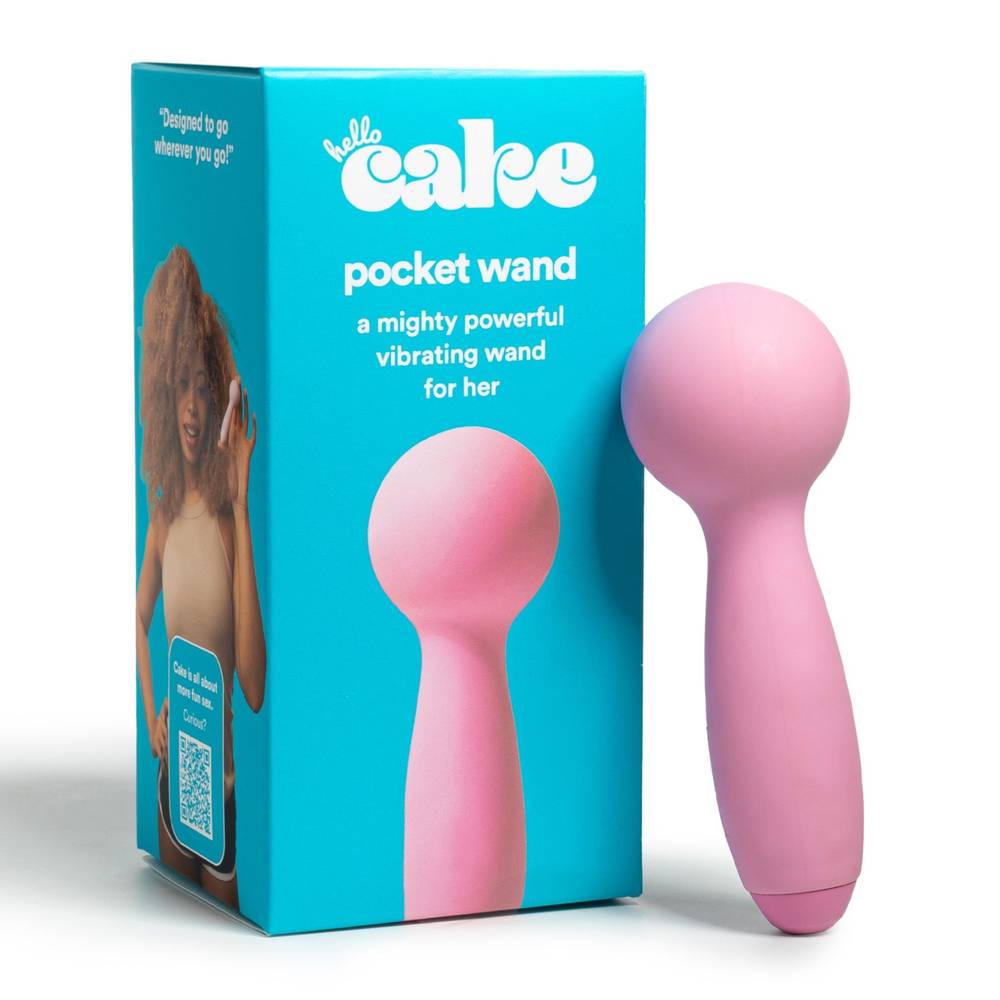 Hello Cake Pocket Mighty Powerfull Vibrating Wand, Pink