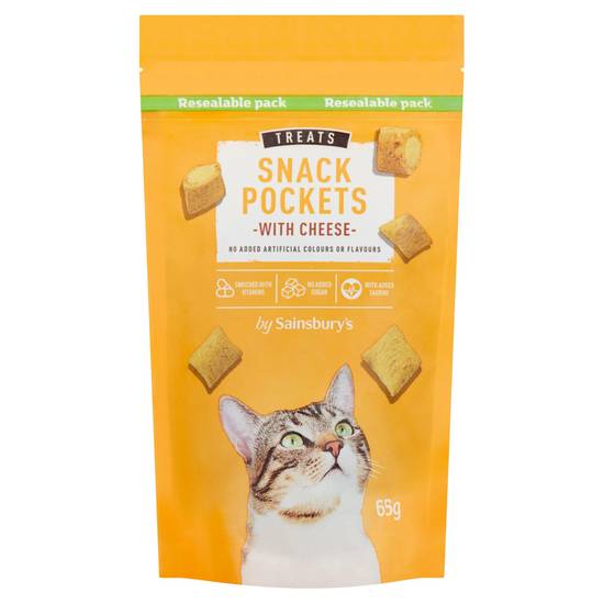 Sainsbury's Cat Treat Snack Pockets with Cheese 65g