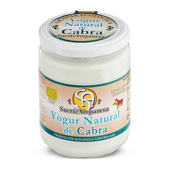 Yogur natural de cabra Suerte ampanera frasco 420 g