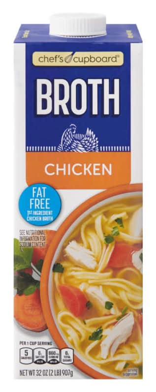 Chef's Cupboard Fat Free Broth, Chicken (32 oz)