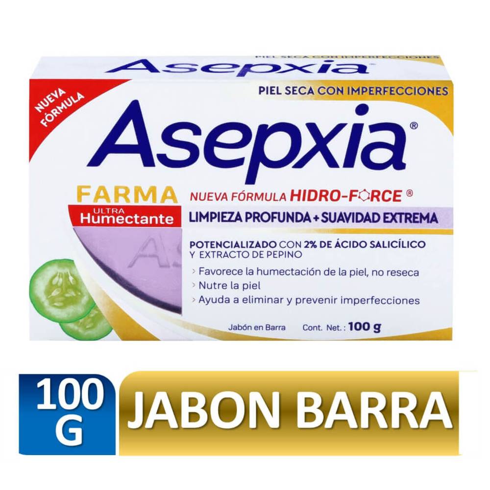 Asepxia jabón farma ultra humectación (barra 100 g)