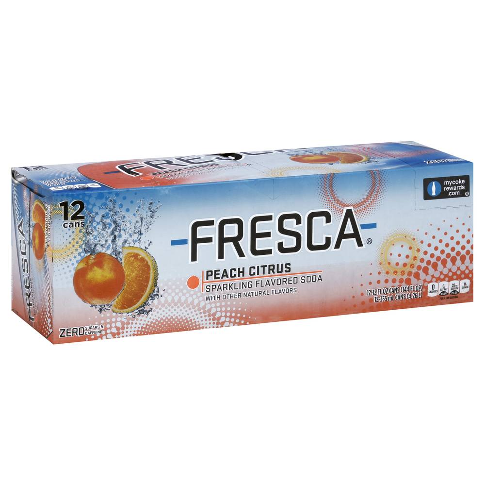 Fresca Original Sparkling Peach Citrus Soda Water (12 x 12 fl oz)