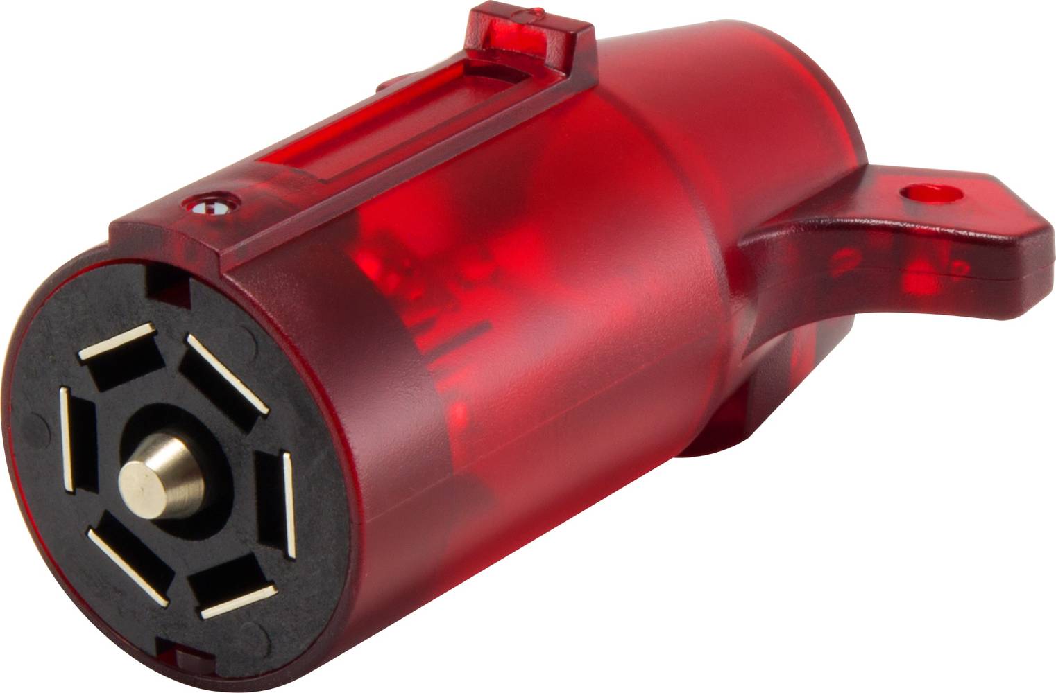 Hopkins Nite-Glow 7 Blade Trailer Side Connector - Red, Impact and Corrosion Resistant | 48502