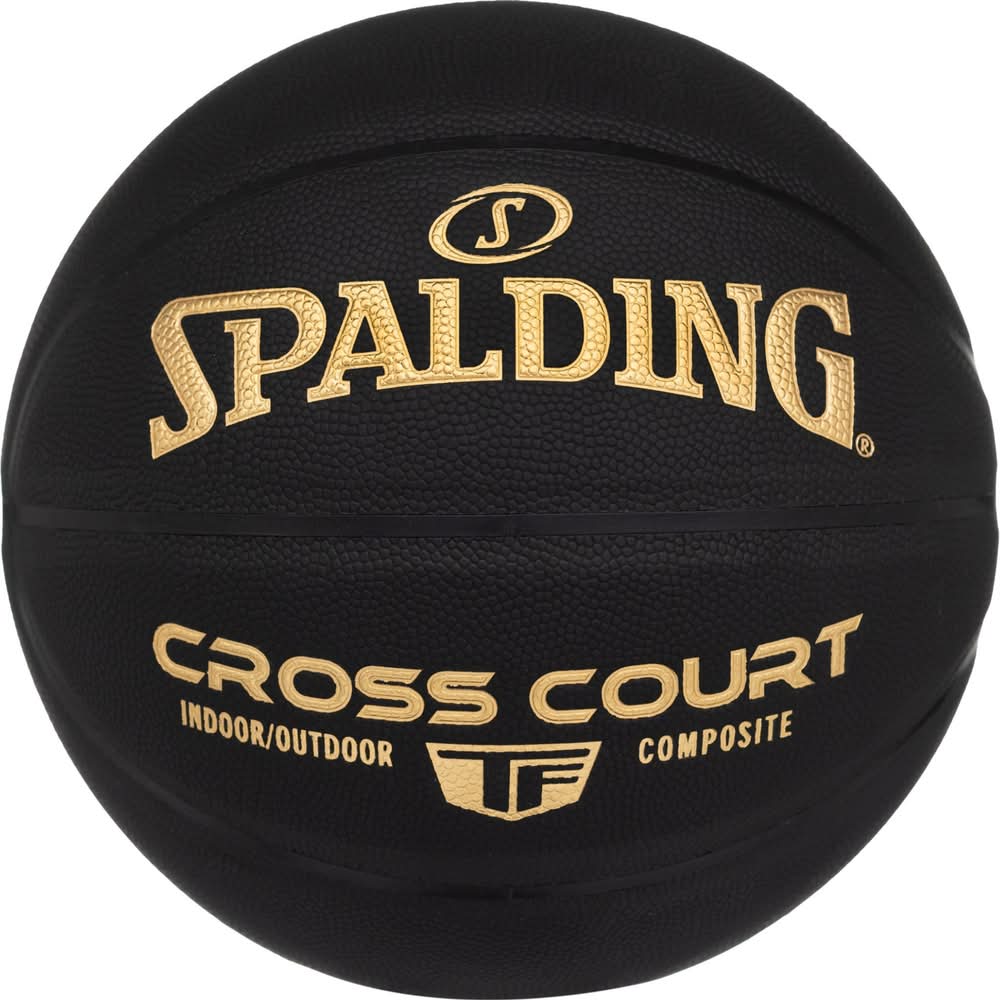 Spalding Cross Court Official Basketball (Black/Gold, 29.5 inches)