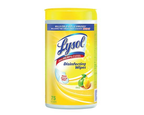 Lysol Citrus Disinfecting Wipes (75 ct)