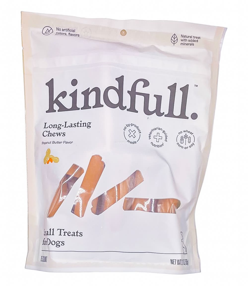 Kindfull Long Lasting Dog Treats, Peanut Butter (21 oz)