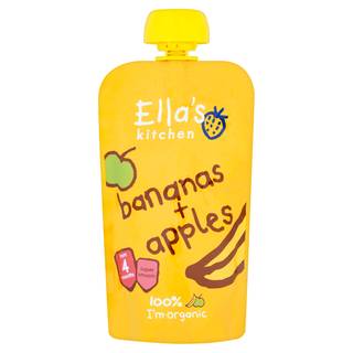 Ella'S Kitchen Organic Bananas And Apples Baby Pouch 4+ Months 120G