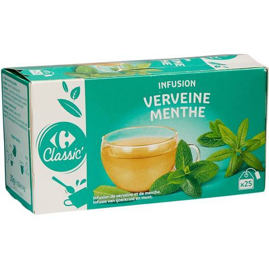 Carrefour Classic' - Infusion (35 g) (verveine - menthe)