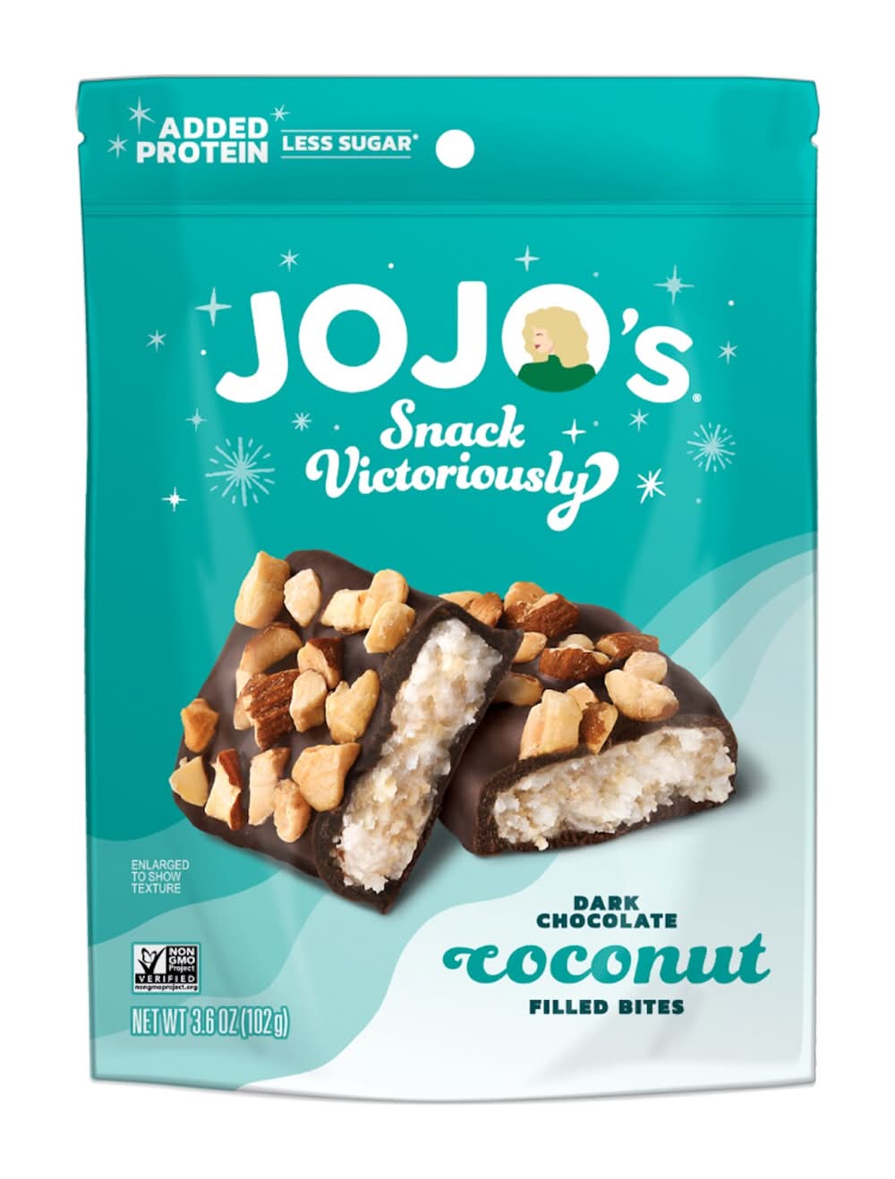 Jojo's Chocolate Coconut Filled Dark Bites (3.6 oz)