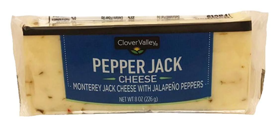 Clover Valley Pepperjack Cheese With Jalapeno Peppers (8 oz)