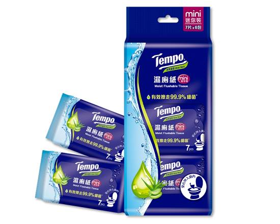 (活動)Tempo濕式衛生紙迷你裝(6x7s)-清爽蘆薈(用品)^301483372