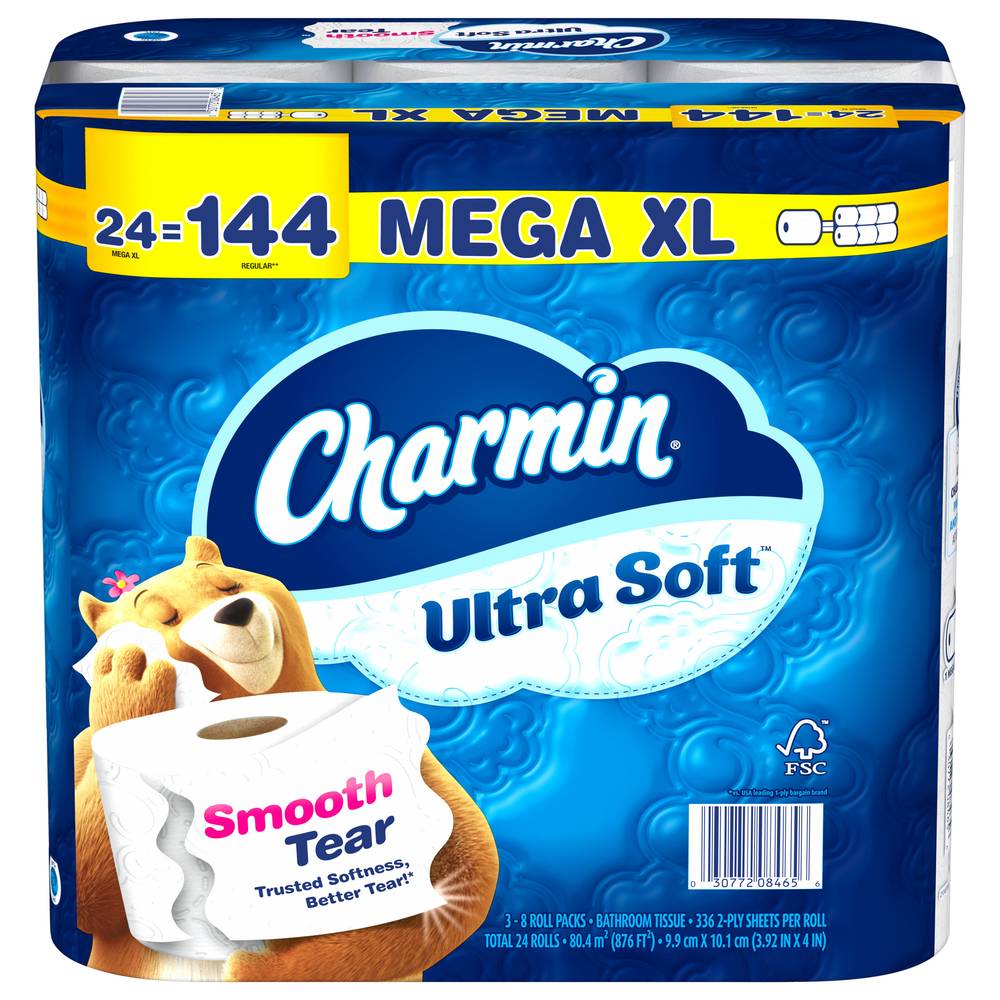 Charmin Ultra Soft Smooth Tear Longer Lasting Rolls
